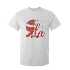 Funny Christmas Kamala T Shirt For Kid Comma La Harris Santa Hat TS09 White Print Your Wear