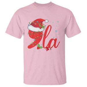 Funny Christmas Kamala T Shirt Comma La Harris Santa Hat TS09 Light Pink Print Your Wear