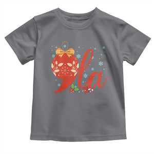 Funny Christmas Kamala Baby Shirt Comma La Harris Bauble TS09 Charcoal Print Your Wear