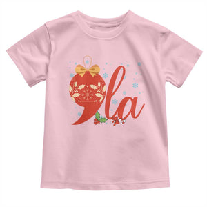 Funny Christmas Kamala Baby Shirt Comma La Harris Bauble TS09 Light Pink Print Your Wear