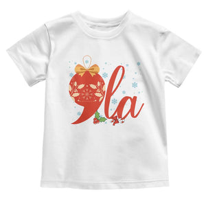 Funny Christmas Kamala Baby Shirt Comma La Harris Bauble TS09 White Print Your Wear