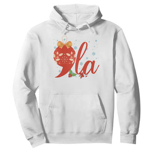 Funny Christmas Kamala Hoodie Comma La Harris Bauble TS09 White Print Your Wear