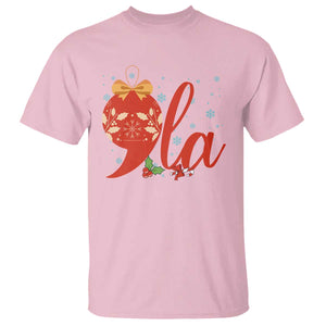 Funny Christmas Kamala T Shirt Comma La Harris Bauble TS09 Light Pink Print Your Wear