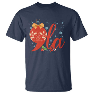Funny Christmas Kamala T Shirt Comma La Harris Bauble TS09 Navy Print Your Wear