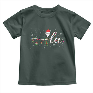 Funny Christmas Kamala Baby Shirt Comma La Harris Christmas Tree TS09 Dark Forest Green Print Your Wear