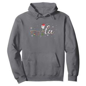 Funny Christmas Kamala Hoodie Comma La Harris Christmas Tree TS09 Charcoal Print Your Wear
