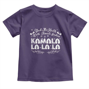Funny Christmas Kamala Baby Shirt Deck The Halls With Female Leaders Madam President TS09 Purple Print Your Wear