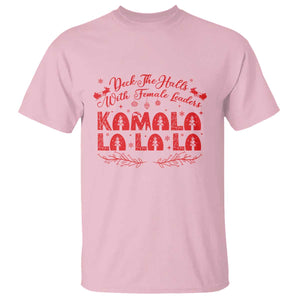 Funny Christmas Kamala T Shirt Deck The Halls With Female Leaders Harris President TS09 Light Pink Print Your Wear