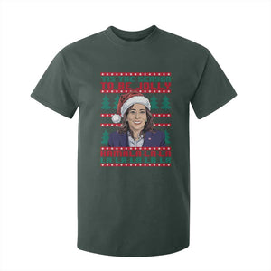Funny Christmas Kamala T Shirt For Kid Tis The Season To Be Jolly Kamala La La TS09 Dark Forest Green Print Your Wear