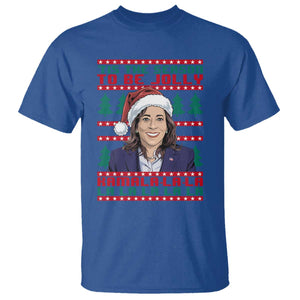 Funny Christmas Kamala T Shirt Tis The Season To Be Jolly Kamala La La TS09 Royal Blue Print Your Wear