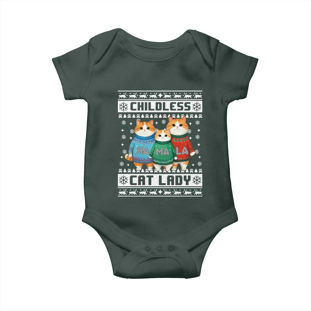 Christmas Childless Cat Lady Baby Onesie Cute Cats Cat Mom Meowy Xmas Kamala 2024 TS09 Print Your Wear