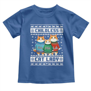 Christmas Childless Cat Lady Baby Shirt Cute Cats Cat Mom Meowy Xmas Kamala 2024 TS09 Royal Blue Print Your Wear