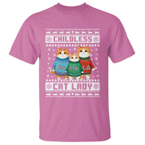 Christmas Childless Cat Lady T Shirt Cute Cats Cat Mom Meowy Xmas Kamala 2024 TS09 Azalea Print Your Wear