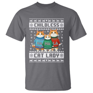 Christmas Childless Cat Lady T Shirt Cute Cats Cat Mom Meowy Xmas Kamala 2024 TS09 Charcoal Print Your Wear