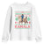 Christmas Childless Cat Lady For Kamala Youth Sweatshirt Funny Santa Cat Voting Harris 2024 TS09 White Print Your Wear