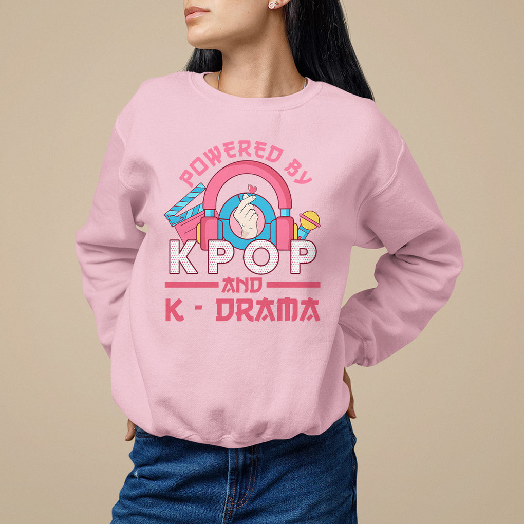 Powered by K-pop and K-Drama Korena Lover Sweatshirt TS09 Light Pink Printyourwear