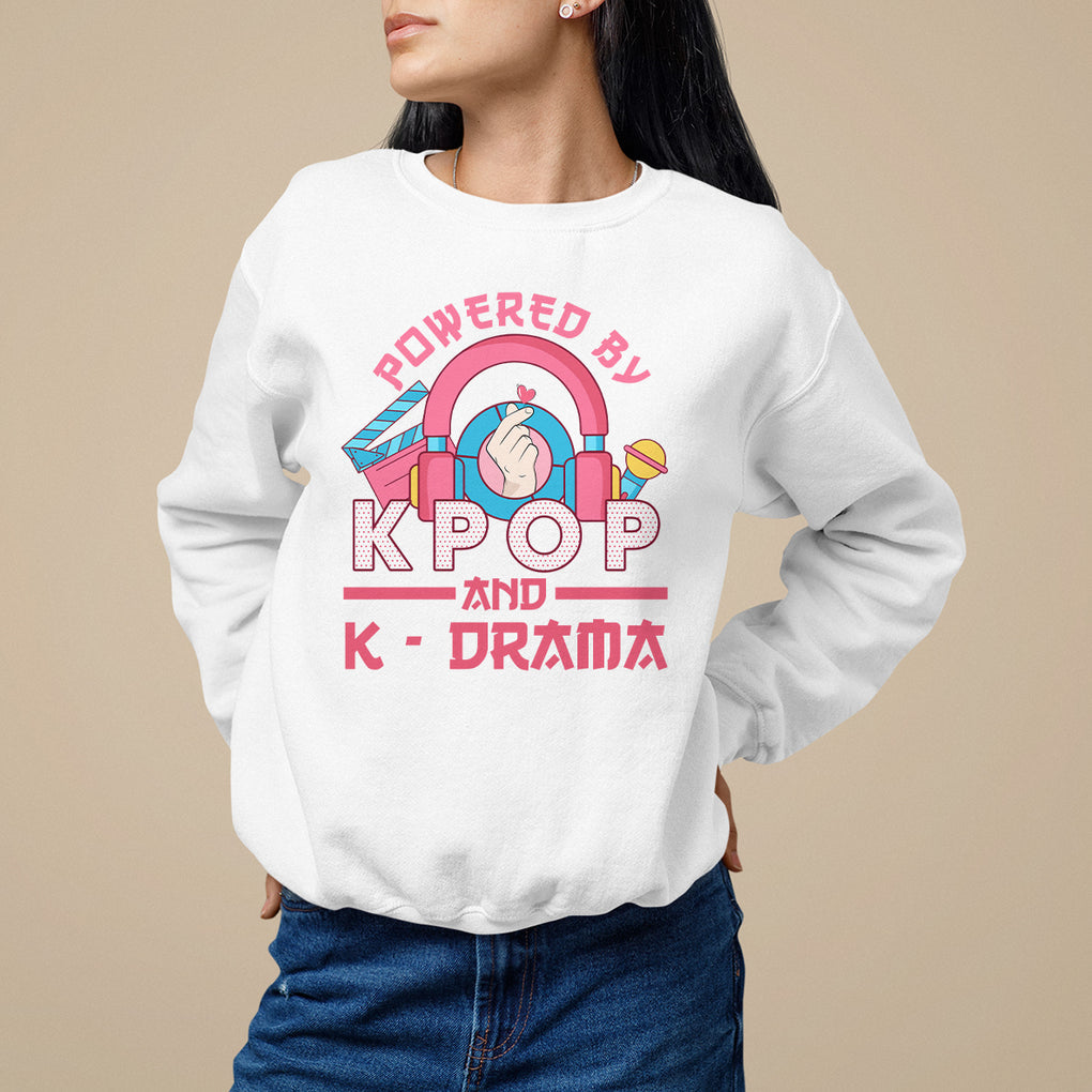Powered by K-pop and K-Drama Korena Lover Sweatshirt TS09 White Printyourwear