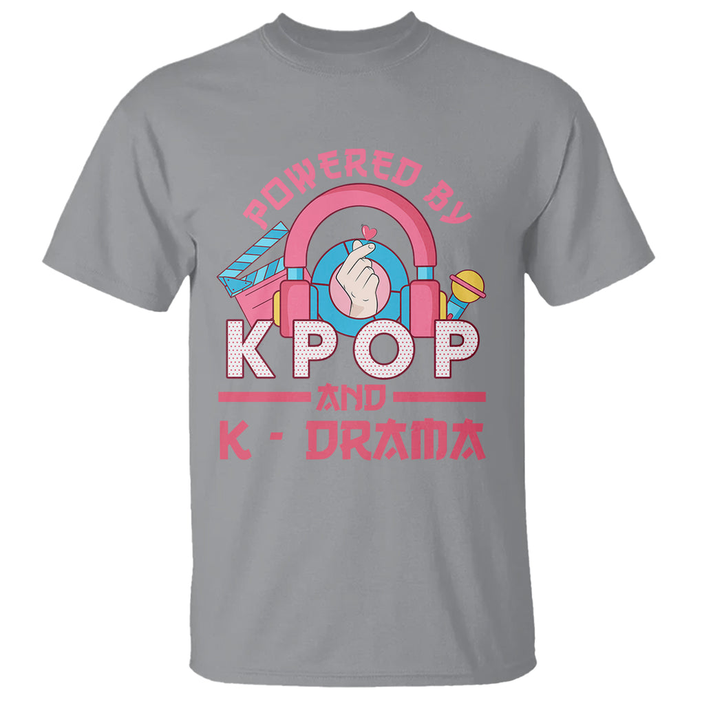 Powered by K-pop and K-Drama Korena Lover T Shirt TS09 Sport Gray Printyourwear