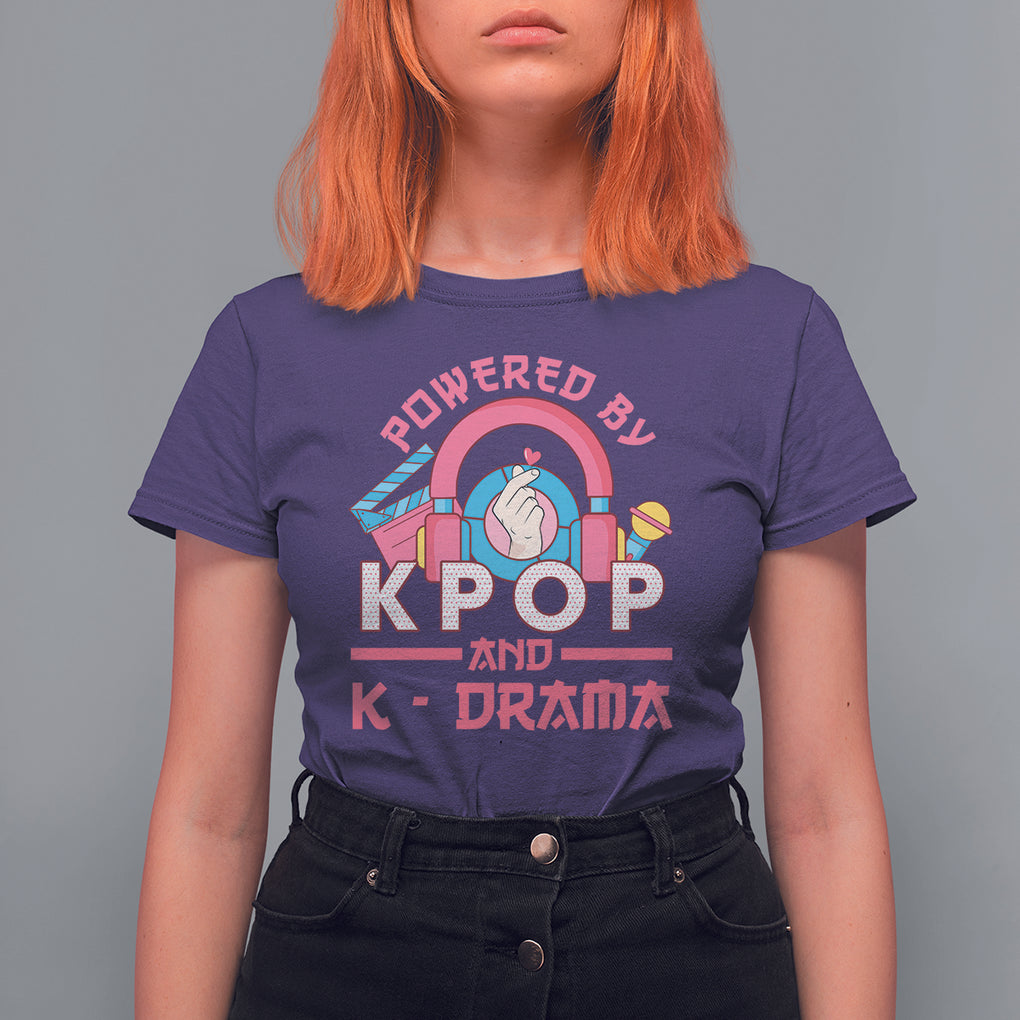 Powered by K-pop and K-Drama Korena Lover T Shirt For Women TS09 Purple Printyourwear