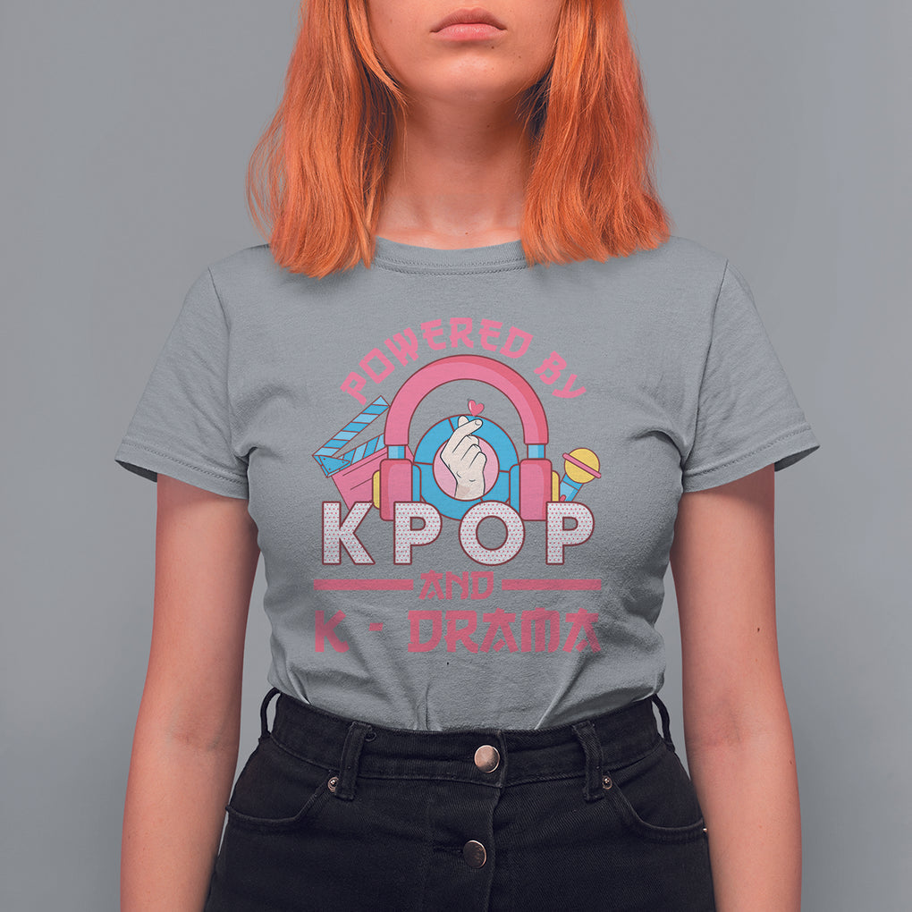 Powered by K-pop and K-Drama Korena Lover T Shirt For Women TS09 Sport Gray Printyourwear