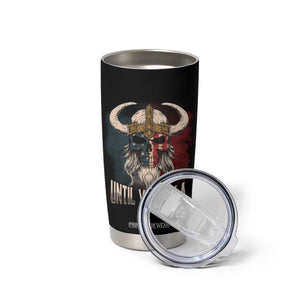 Viking Tumbler Cup Until Valhalla US Flag Vintage Mythology TS09 Print Your Wear