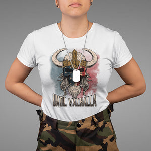 Viking T Shirt Until Valhalla US Flag Vintage Mythology TS09 White Printyourwear
