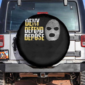 Deny Defend Depose Spare Tire Cover TS09 No hole Black Print Your Wear