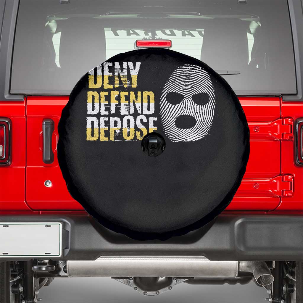 Deny Defend Depose Spare Tire Cover TS09 Black Print Your Wear