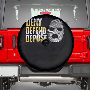 Deny Defend Depose Spare Tire Cover TS09 Black Print Your Wear