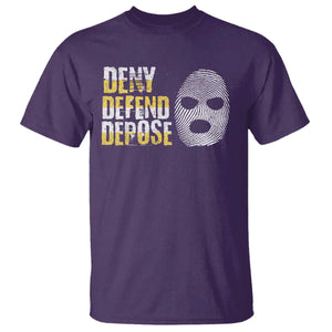 Deny Defend Depose T Shirt TS09 Purple Print Your Wear