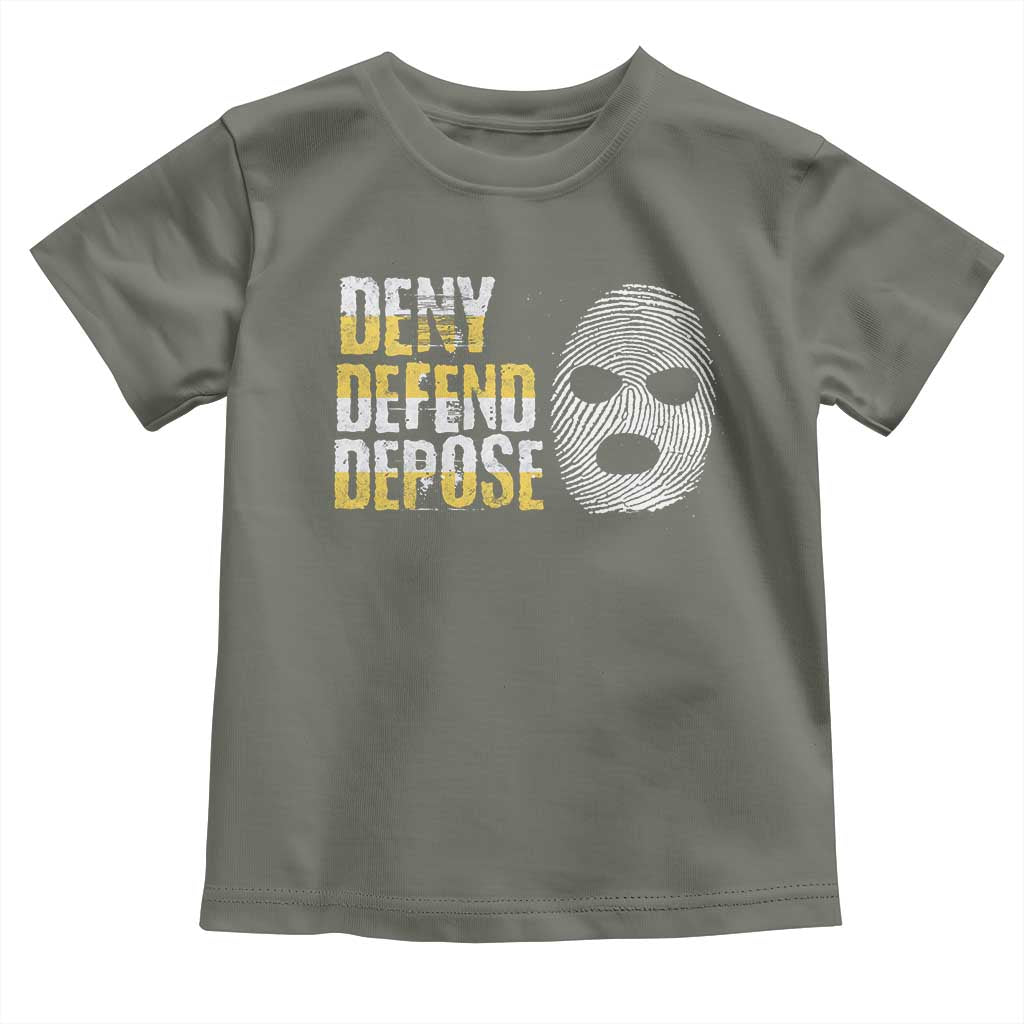Deny Defend Depose Toddler T Shirt TS09 Military Green Print Your Wear