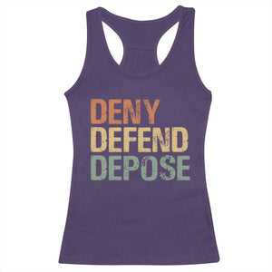 Retro Deny Defend Depose Racerback Tank Top TS09 Purple Print Your Wear