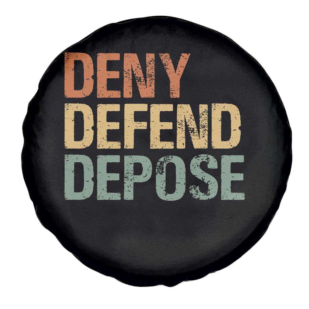 Retro Deny Defend Depose Spare Tire Cover TS09 Print Your Wear