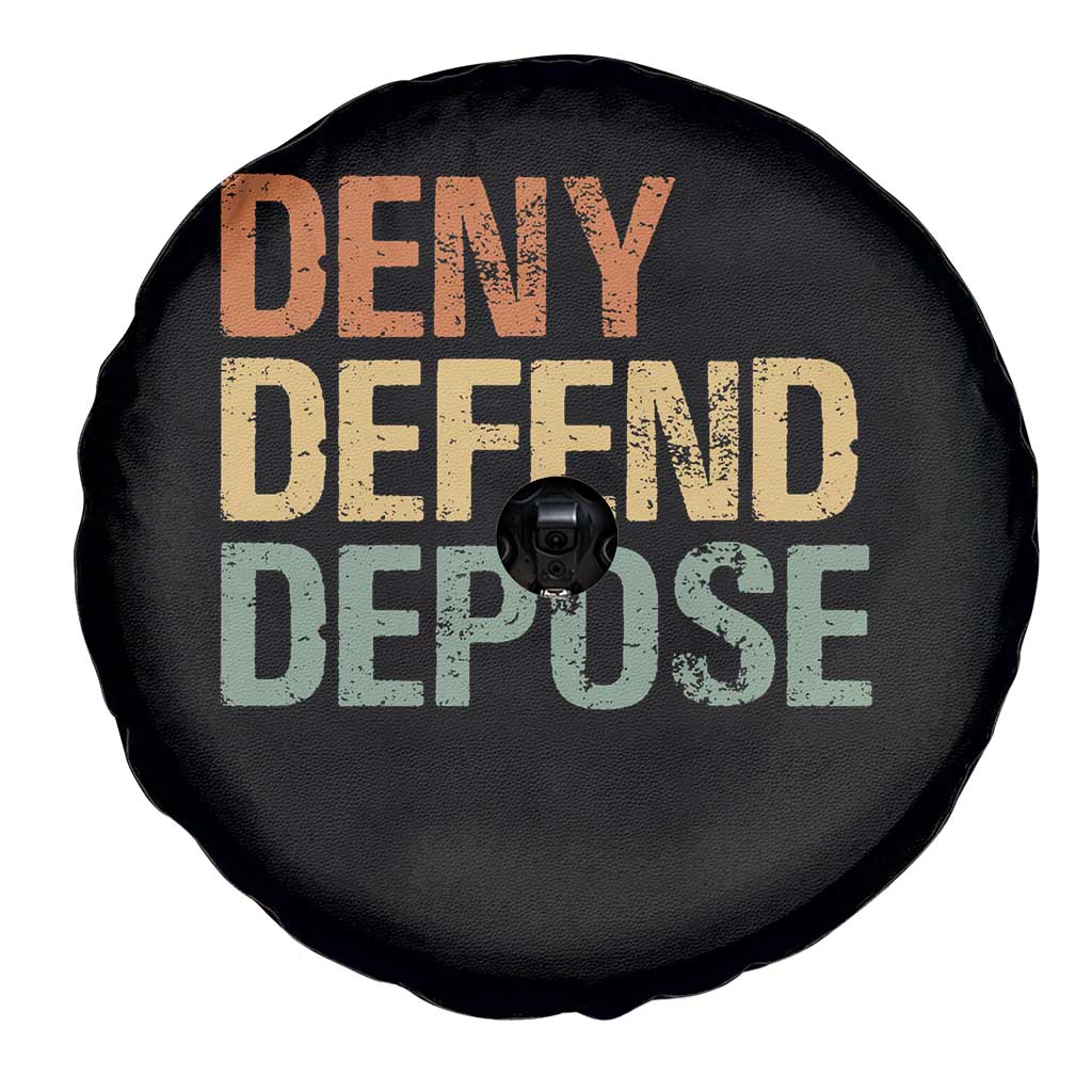 Retro Deny Defend Depose Spare Tire Cover TS09 Print Your Wear