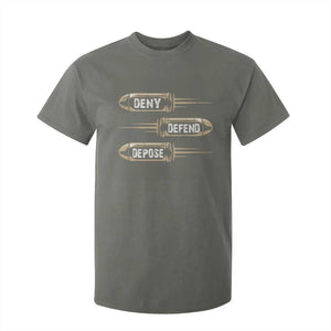 Bullet Deny Defend Depose T Shirt For Kid TS09 Military Green Print Your Wear