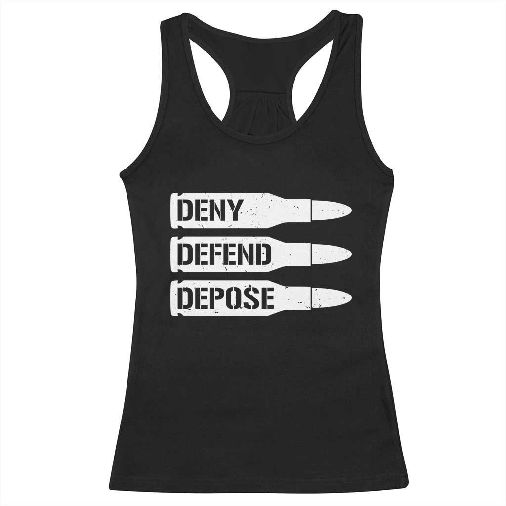 Deny Defend Depose Bullet Racerback Tank Top TS09 Black Print Your Wear