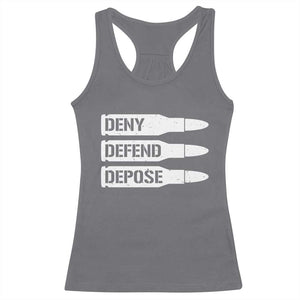 Deny Defend Depose Bullet Racerback Tank Top TS09 Charcoal Print Your Wear