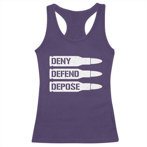 Deny Defend Depose Bullet Racerback Tank Top TS09 Purple Print Your Wear
