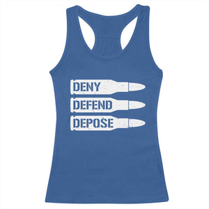 Deny Defend Depose Bullet Racerback Tank Top TS09 Royal Blue Print Your Wear