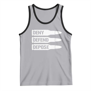 Deny Defend Depose Bullet Tank Top TS09 Athletic Heather Black Print Your Wear