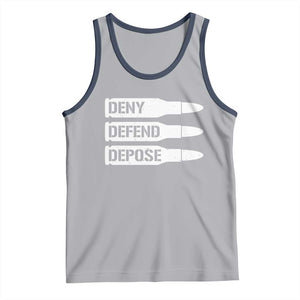 Deny Defend Depose Bullet Tank Top TS09 Athletic Heather Navy Print Your Wear