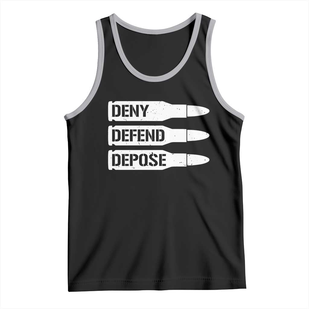 Deny Defend Depose Bullet Tank Top TS09 Black Athletic Heather Print Your Wear