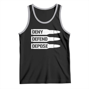 Deny Defend Depose Bullet Tank Top TS09 Black Athletic Heather Print Your Wear
