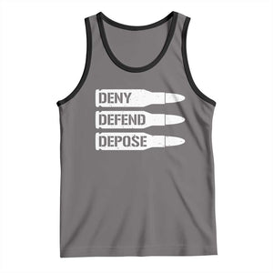 Deny Defend Depose Bullet Tank Top TS09 Deep Heather Black Print Your Wear