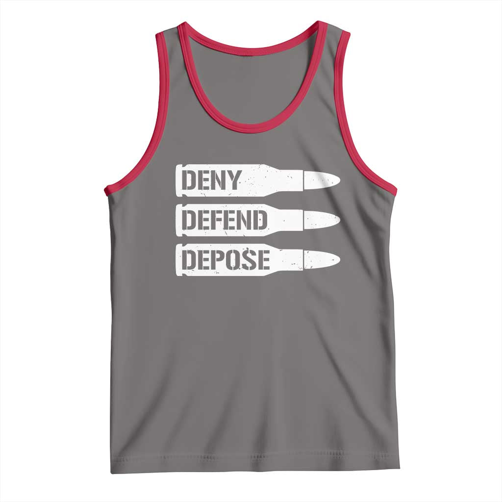 Deny Defend Depose Bullet Tank Top TS09 Deep Heather Red Print Your Wear