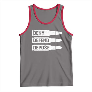 Deny Defend Depose Bullet Tank Top TS09 Deep Heather Red Print Your Wear