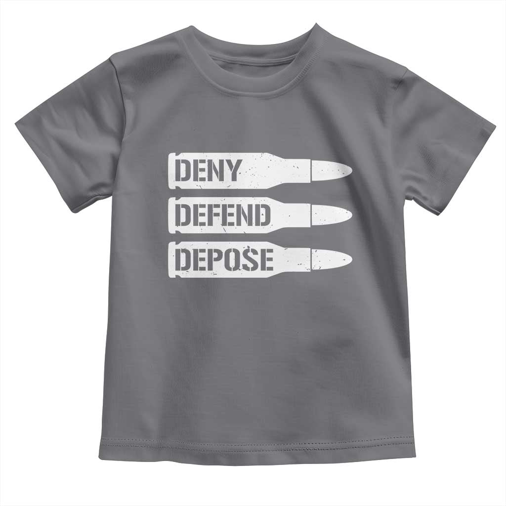 Deny Defend Depose Bullet Toddler T Shirt TS09 Charcoal Print Your Wear
