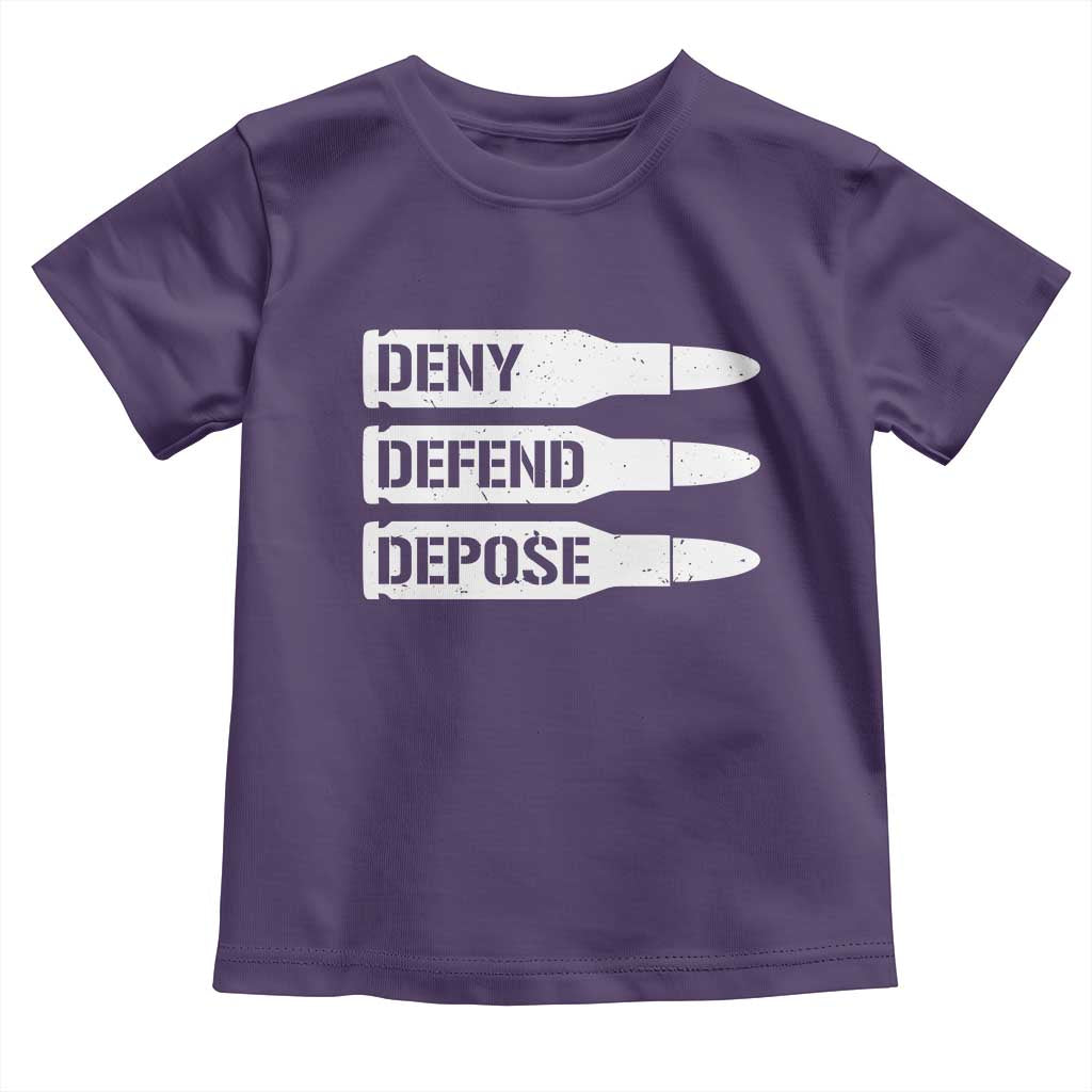 Deny Defend Depose Bullet Toddler T Shirt TS09 Purple Print Your Wear