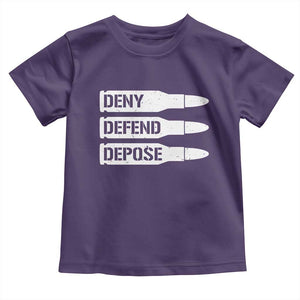 Deny Defend Depose Bullet Toddler T Shirt TS09 Purple Print Your Wear