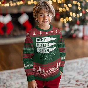 Deny Defend Depose Bullet Ugly Christmas Sweater TS09 Christmas Print Your Wear